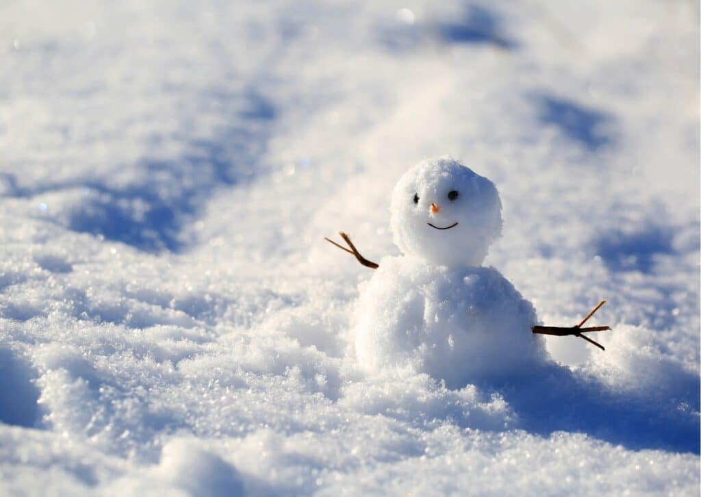 liten snögubbe